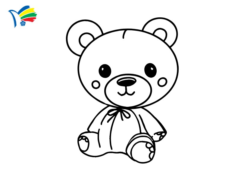 Dạy bé vẽ con gấu cute, đơn giản nhất tại nhà