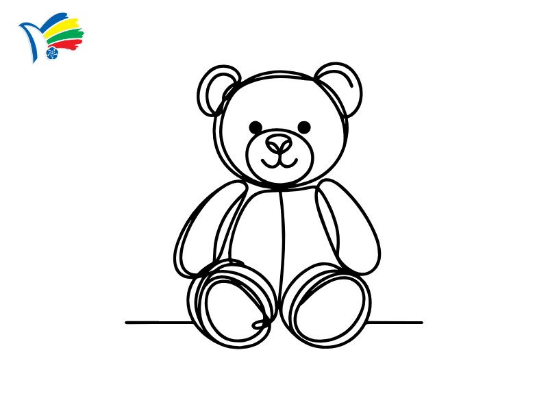 Các bước dạy bé vẽ con gấu cute, đơn giản nhất