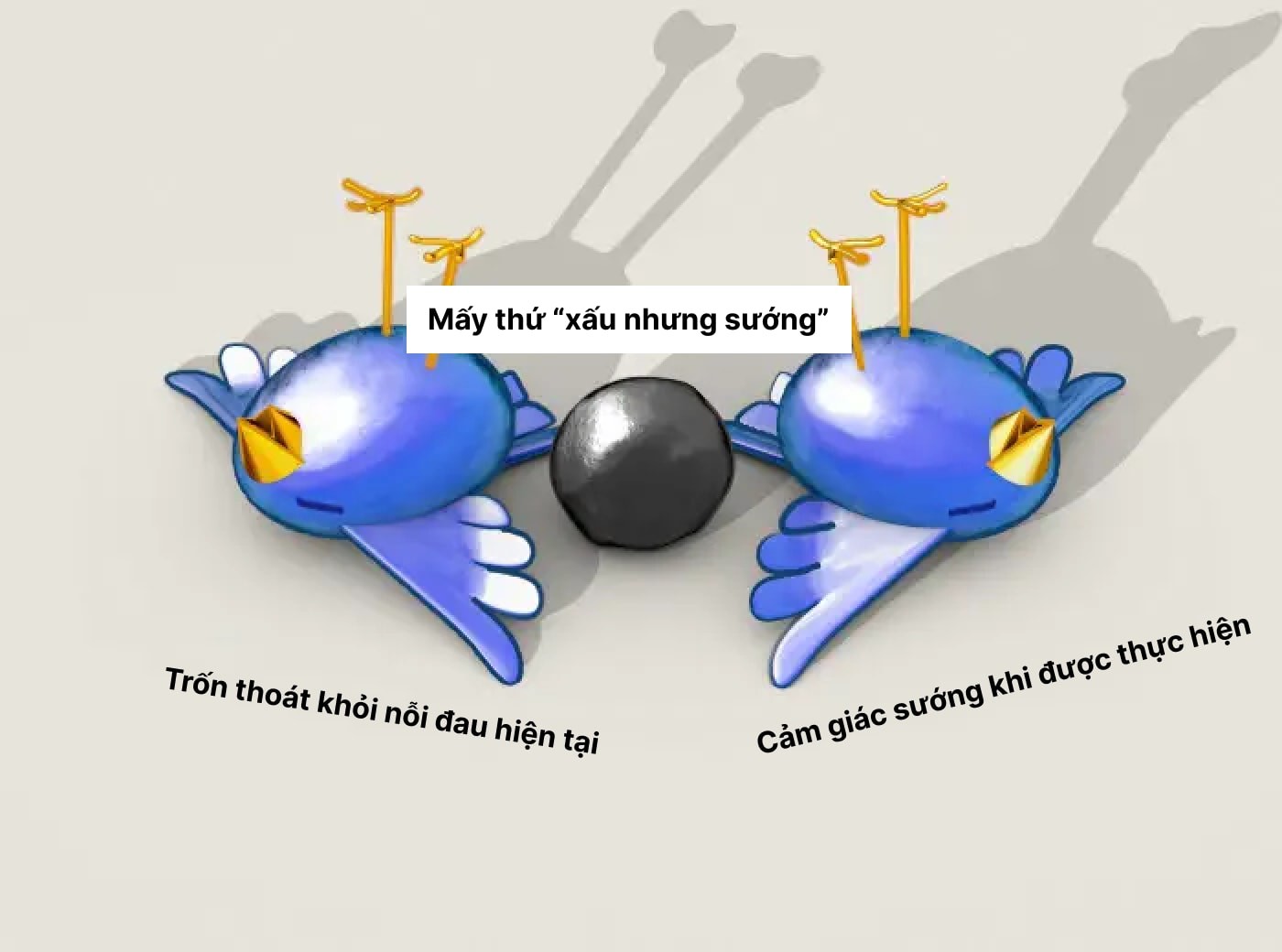 Hình ảnh minh họa cảm giác thỏa mãn tức thời từ thức ăn nhanh và giải trí