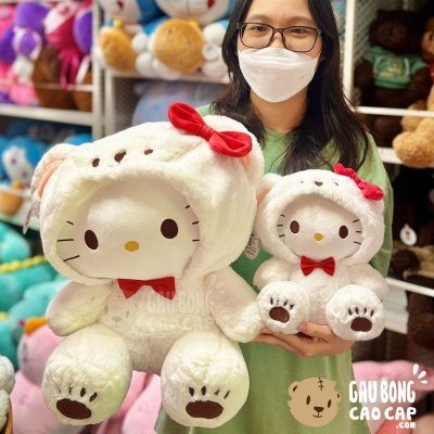 Gấu Bông Hello Kitty cosplay Gấu trắng bắc cực, một biến thể độc đáo