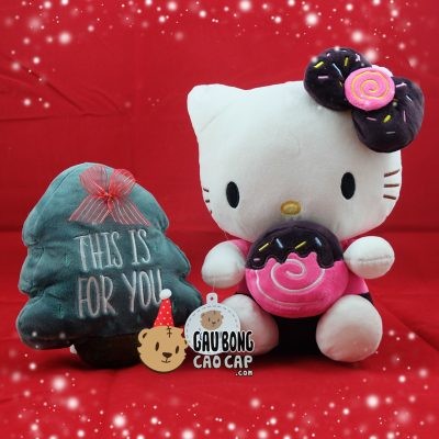 Hello Kitty ôm bánh Donut, một hình ảnh ngọt ngào và đáng yêu