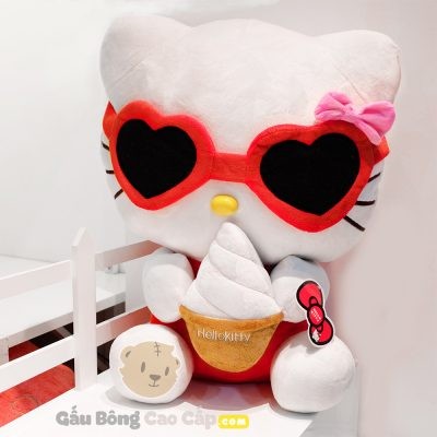 Gấu Bông Hello Kitty Xì Teen với kính mắt sành điệu