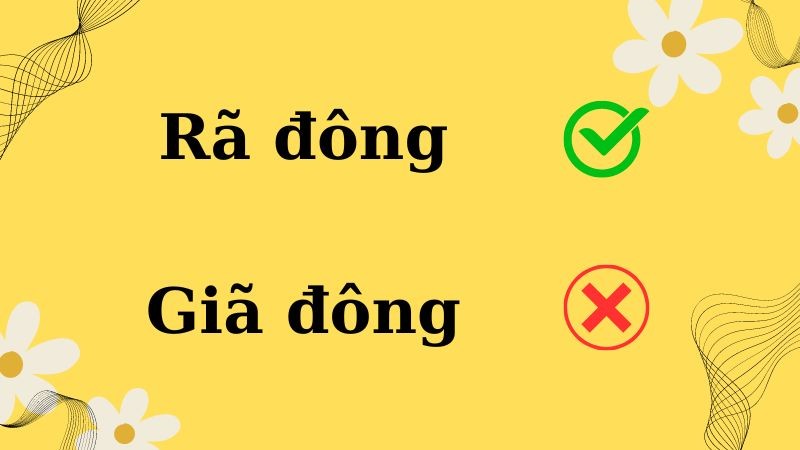 Hình ảnh minh họa cho sự phân biệt giữa 'rã đông' và 'giã đông' trong tiếng Việt