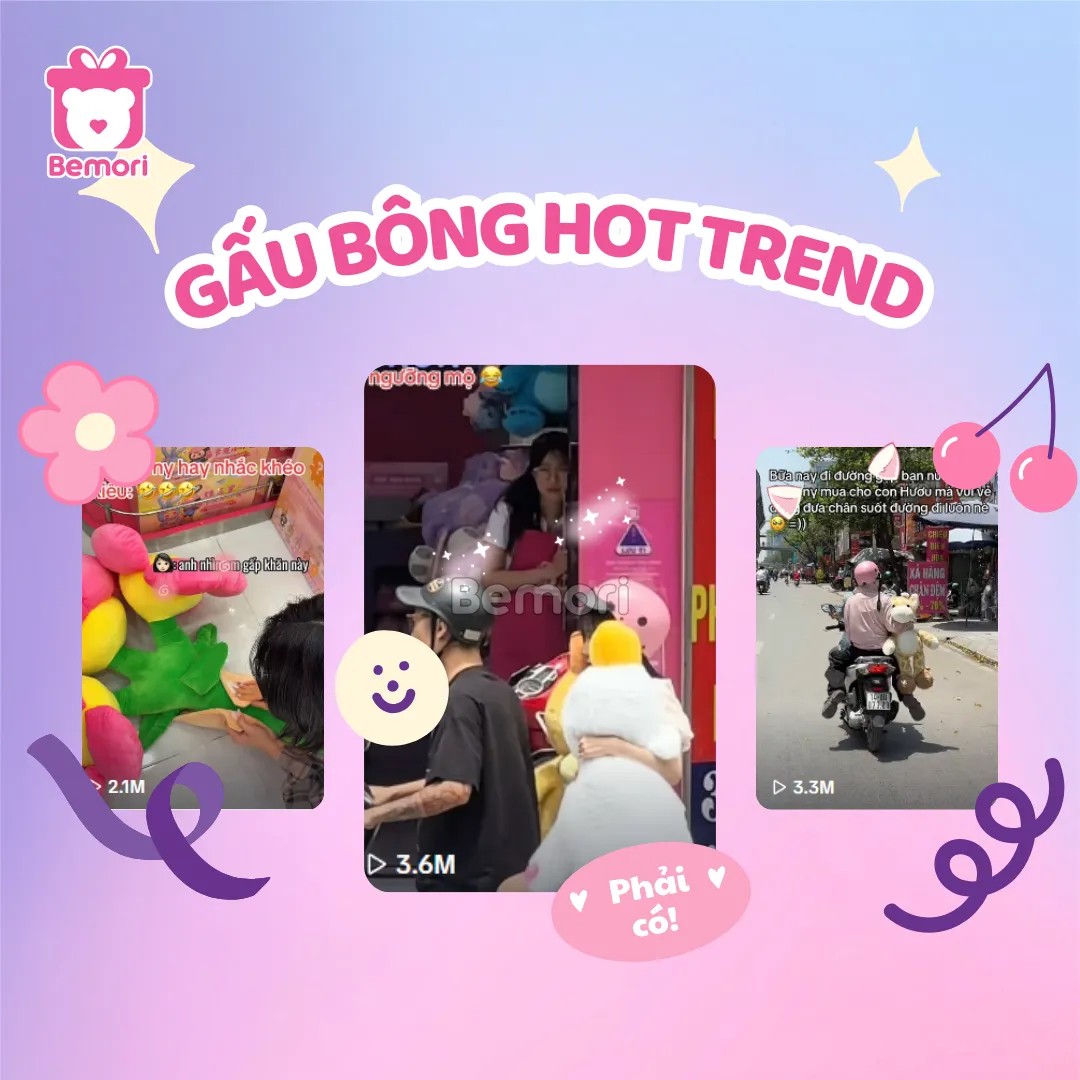 Những mẫu gấu bông hot xuất hiện trong clip triệu view