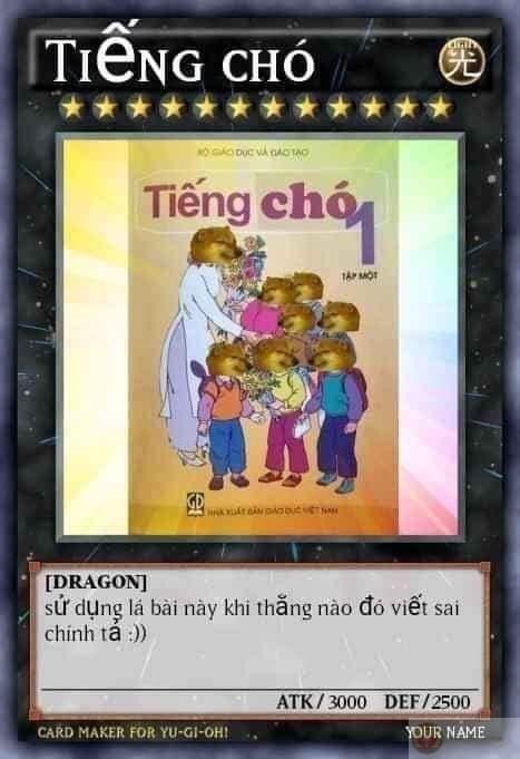 Thẻ bài yugioh meme phổ biến trong giới trẻ