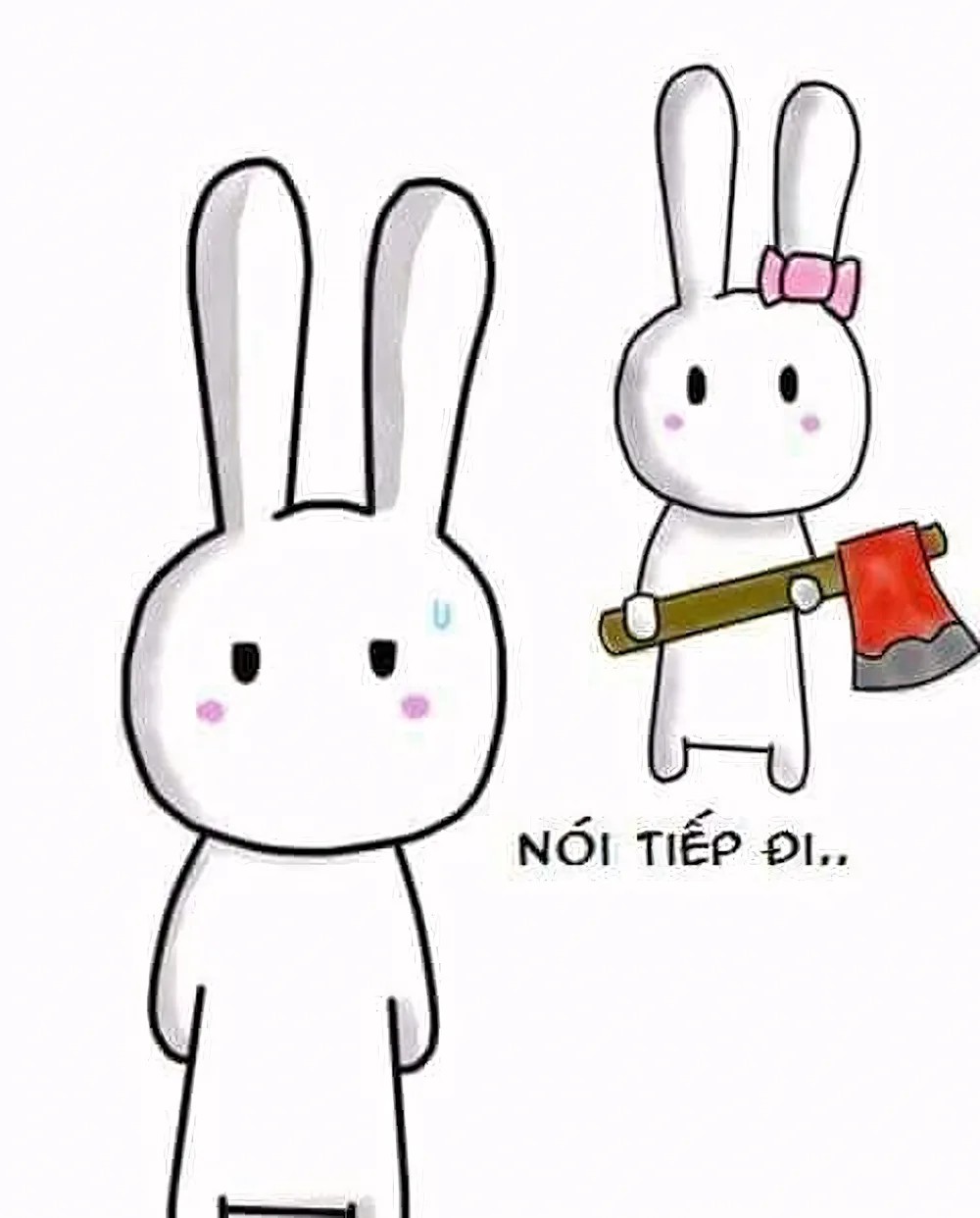 Thỏ Bảy Màu cùng Gấu Aka trong meme