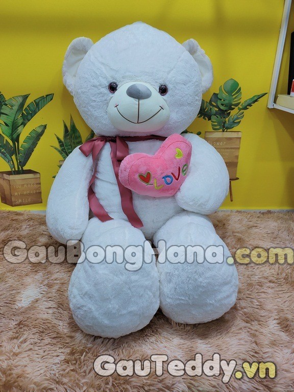 Gấu Trắng Ôm Tim Love