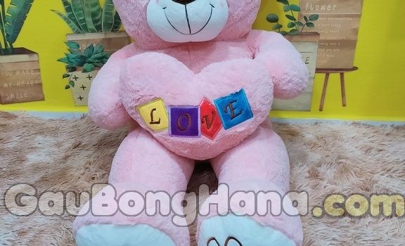 Gấu Bông Love Hồng