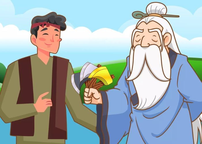 Ba chiếc rìu - Lòng trung thực mang lại phần thưởng