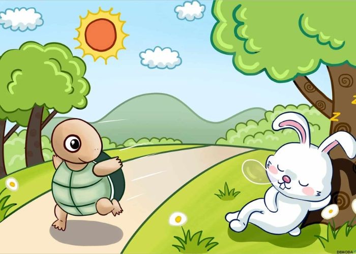Rùa và Thỏ - Bài học về sự kiên trì cho bé