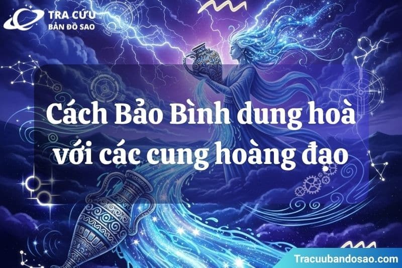 Bảo Bình dung hòa với các cung khác bằng tư duy cởi mở, tinh thần độc lập và khả năng tôn trọng sự khác biệt.