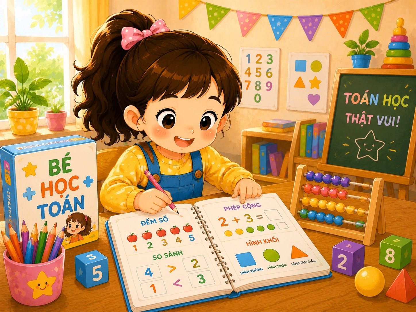 Bé học Toán