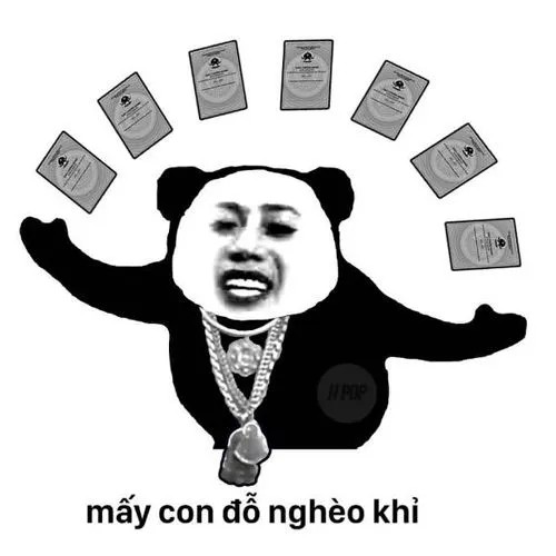 Ảnh chế gấu trúc nhây: Mấy con đỗ nghèo khỉ