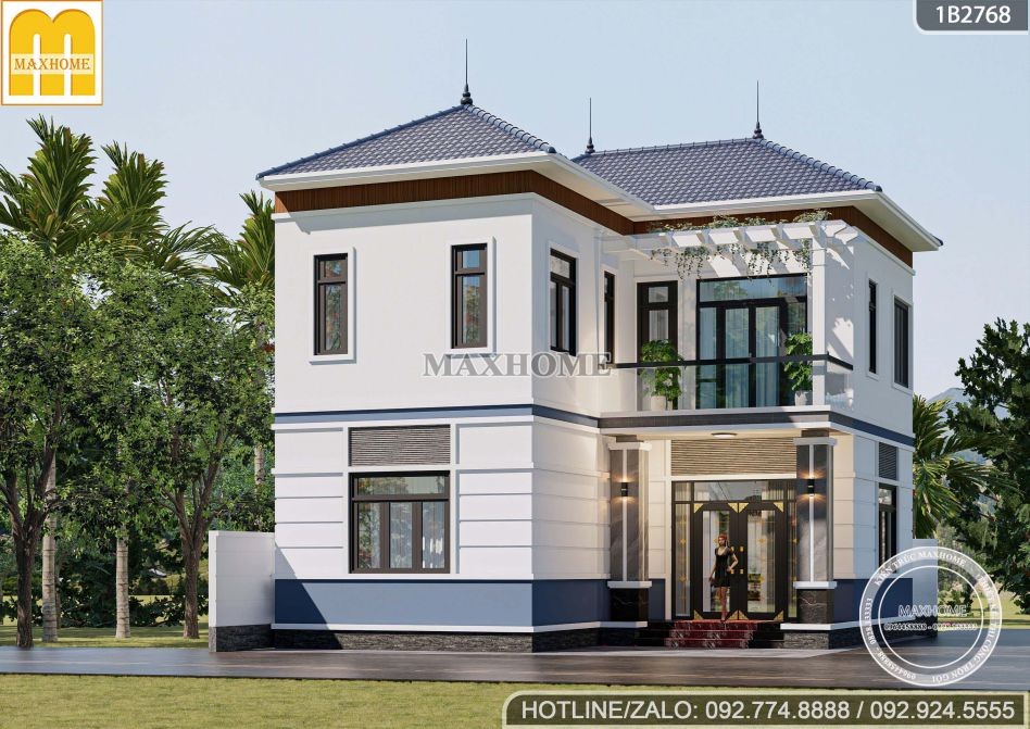 Cực phẩm nhà 2 tầng mái Nhật chữ L